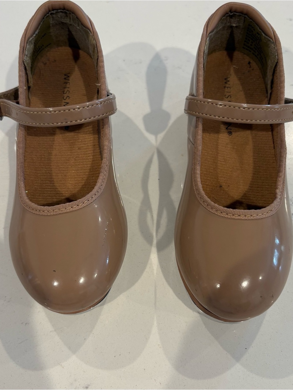 Weissman Mary Jane beginner tap shoes W 700 size 11 taupe